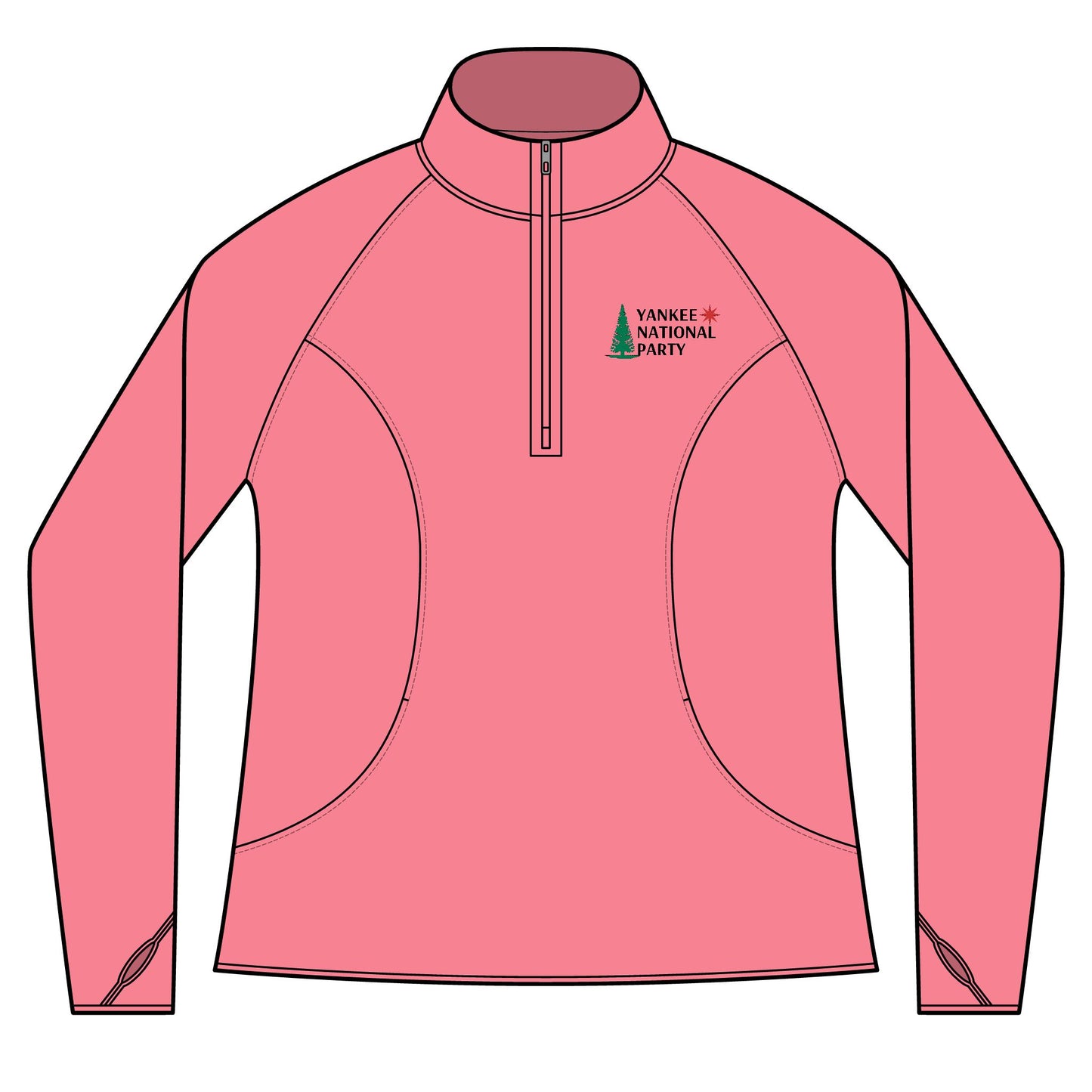 YNP Embroidered Ladies Sport-Wick® Stretch Quarter-Zip Pullover