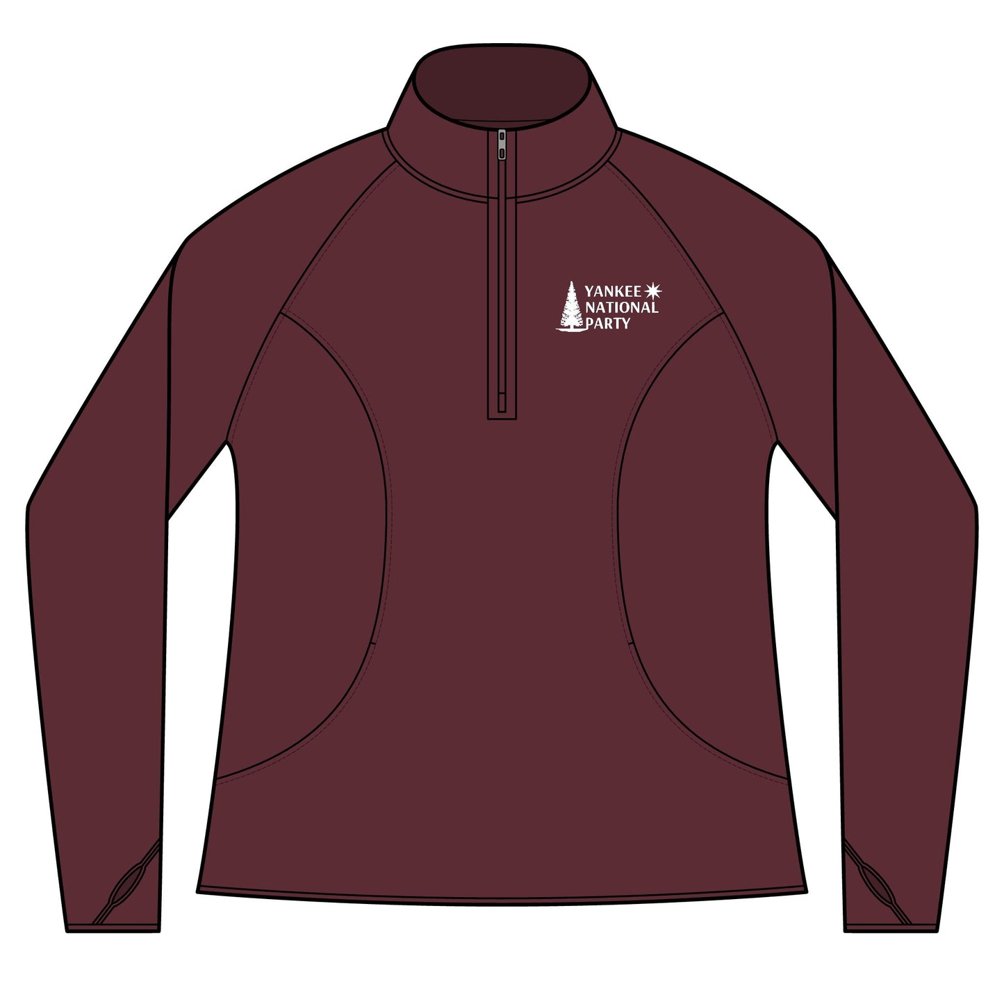 YNP Embroidered Ladies Sport-Wick® Stretch Quarter-Zip Pullover - White Logo Edition