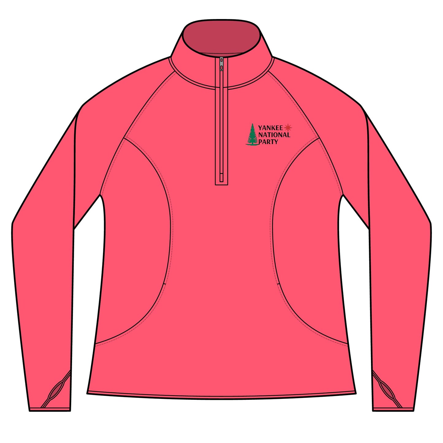 YNP Embroidered Ladies Sport-Wick® Stretch Quarter-Zip Pullover