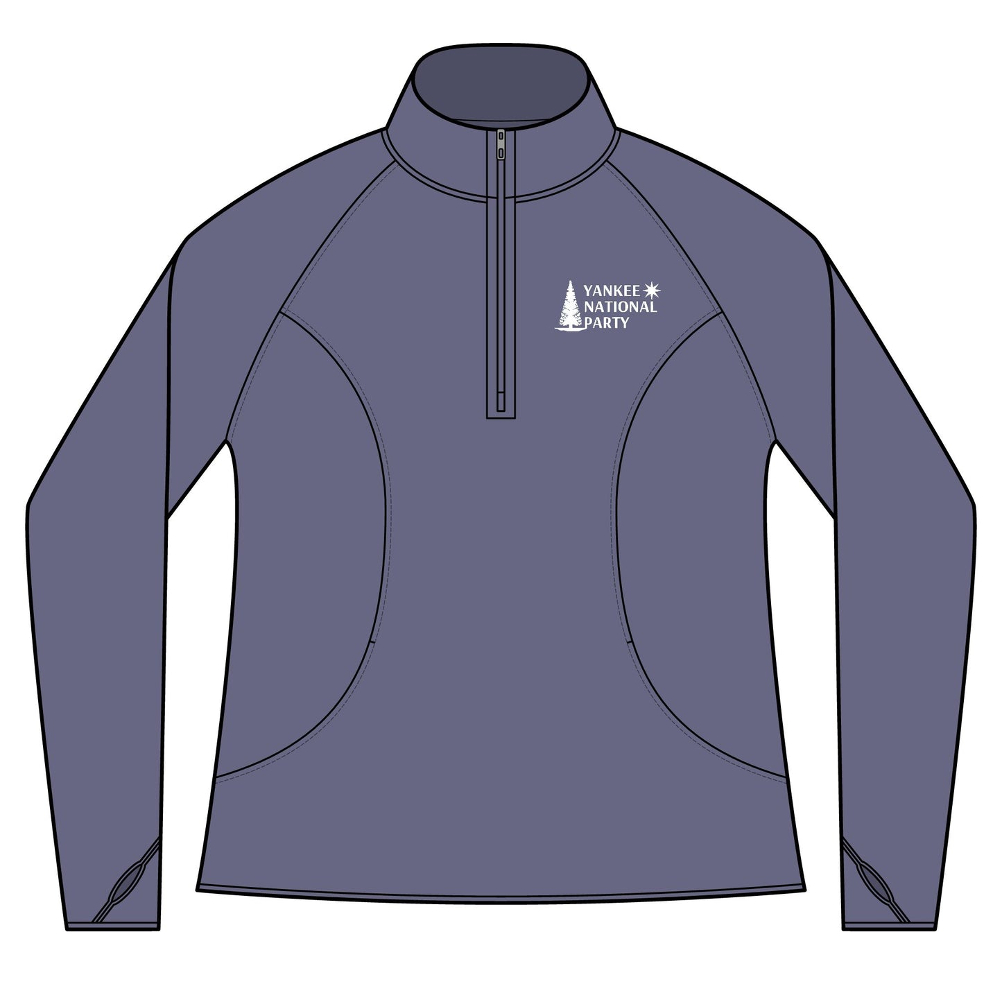 YNP Embroidered Ladies Sport-Wick® Stretch Quarter-Zip Pullover - White Logo Edition