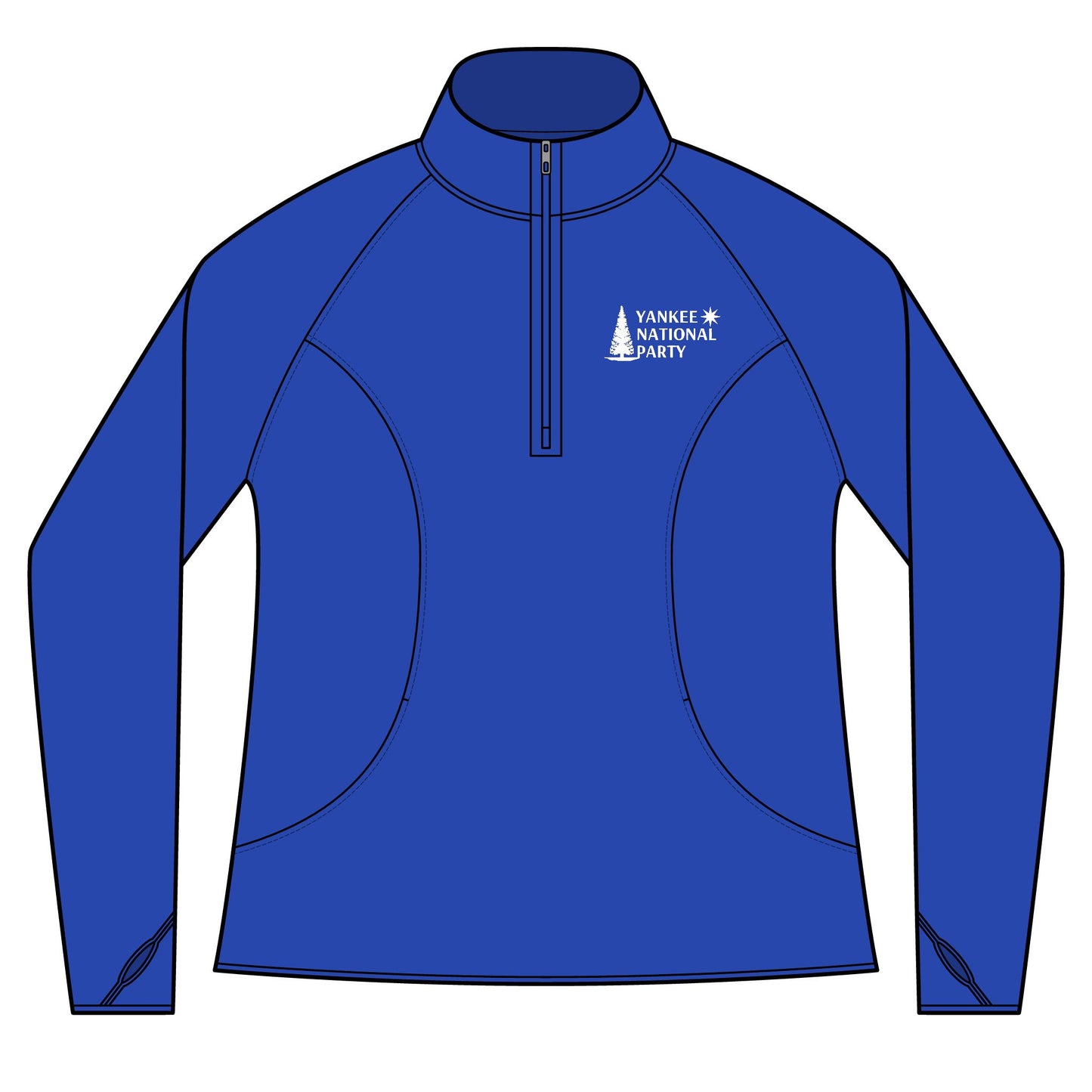 YNP Embroidered Ladies Sport-Wick® Stretch Quarter-Zip Pullover - White Logo Edition