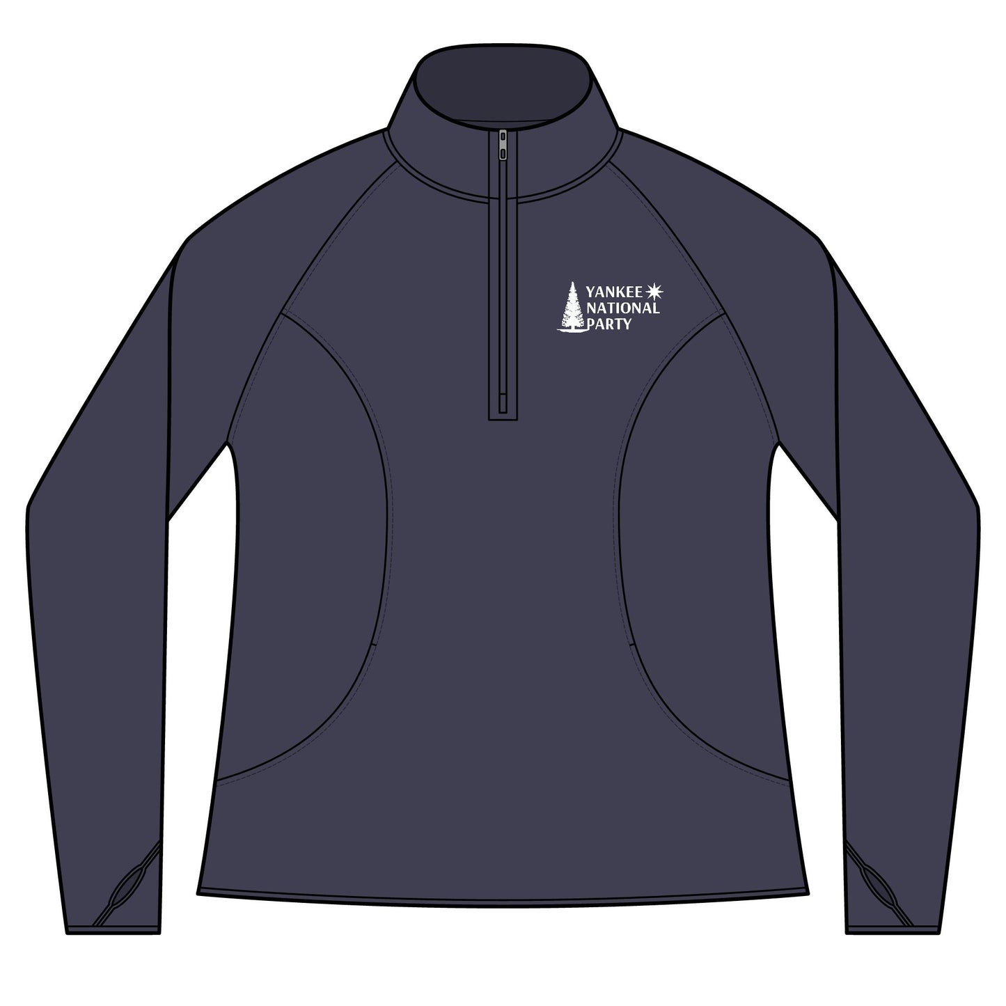 YNP Embroidered Ladies Sport-Wick® Stretch Quarter-Zip Pullover - White Logo Edition