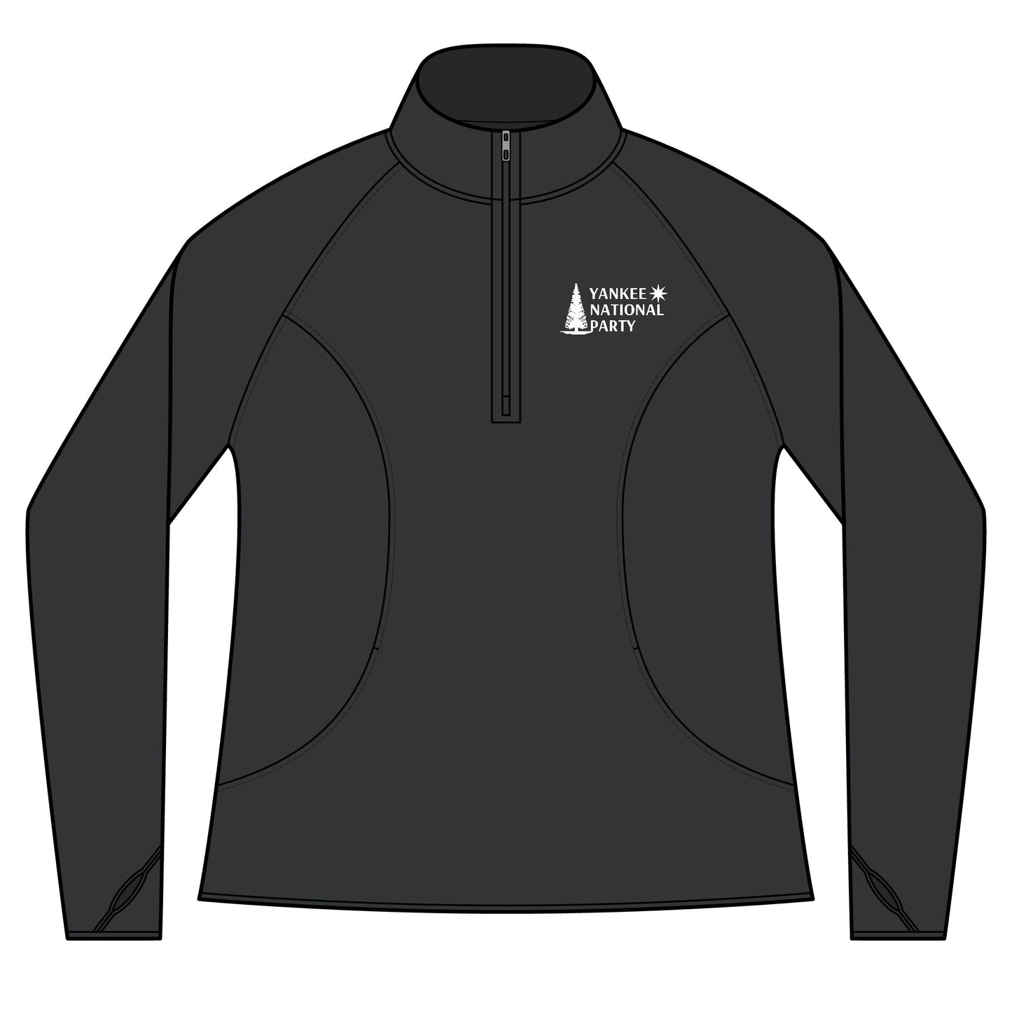 YNP Embroidered Ladies Sport-Wick® Stretch Quarter-Zip Pullover - White Logo Edition