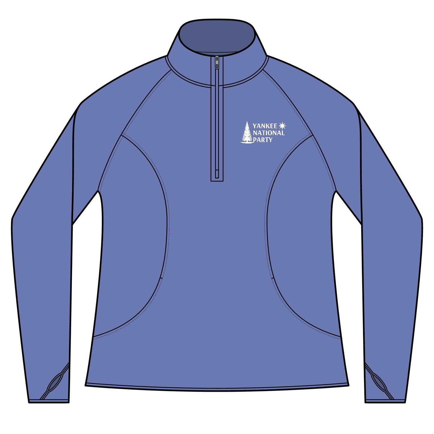 YNP Embroidered Ladies Sport-Wick® Stretch Quarter-Zip Pullover - White Logo Edition