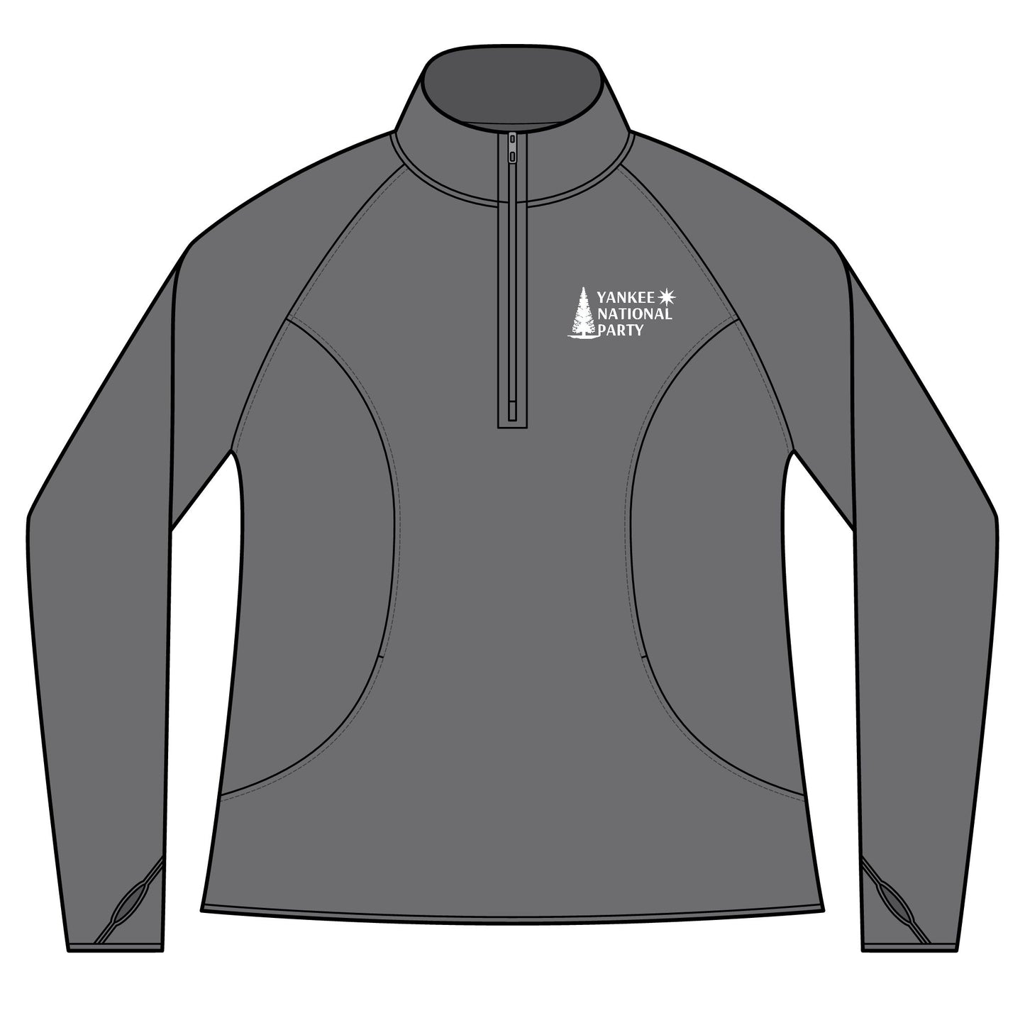 YNP Embroidered Ladies Sport-Wick® Stretch Quarter-Zip Pullover - White Logo Edition