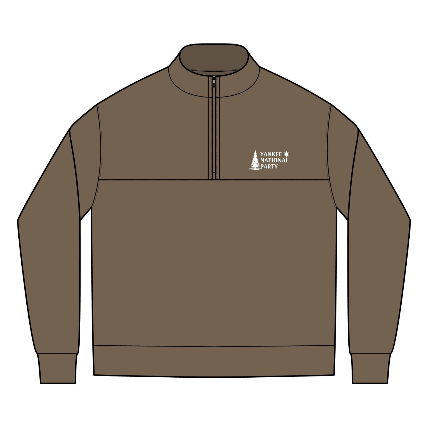 YNP Men's Linear Texture Quarter-Zip